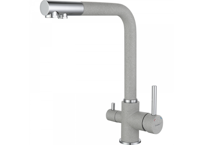 3611 серый Смеситель GRANFEST D-35mm с краном питьевой воды