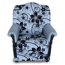 Кресло Дачное Цветы серые