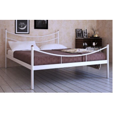 Кровать двуспальная "Luna" (140х200/металлическое основание) Белый