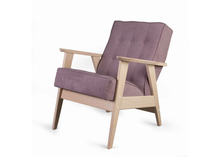 Кресло РЕТРО (беленый дуб / RS 12 - розовый)