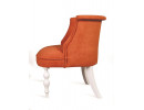 Кресло Бархат (эмаль белая / G08 - морковный)