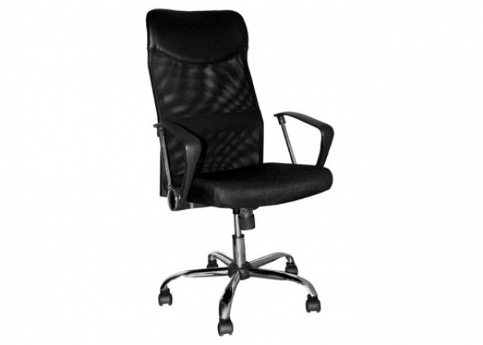 Кресло Астра-А Топ РС 900 (хром/ спинка сетка черная/сиденье-сетка черная)