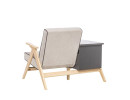 Сканди комбо (кресло+тумба) (Натуральное дерево/серый ясень, ткань Verona light grey, кант Verona Antrazite grey)
