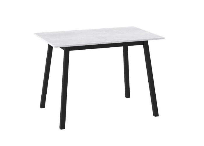 ТИРК стол раздвижной 110(140)х70, Серый сланец/Черный