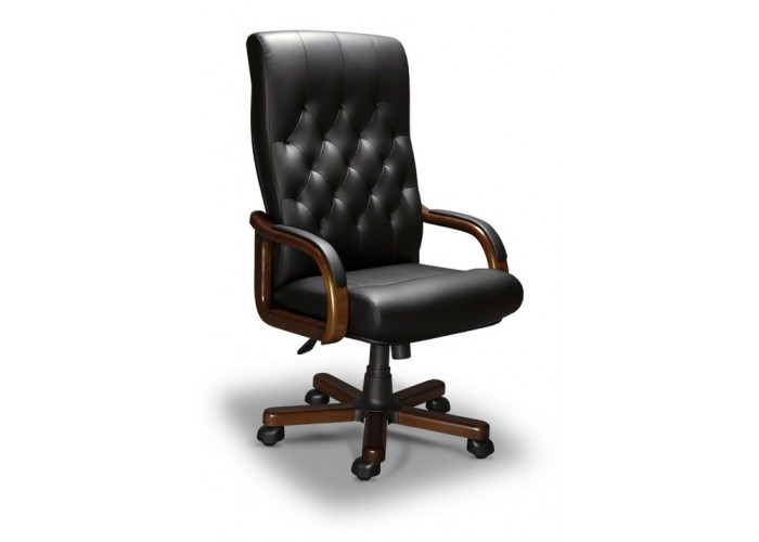 Компьютерное кресло Oxford-A LX (орех темный/экокожа Черный)