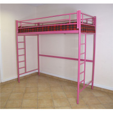 Кровать чердак  (Розовый/90х190)