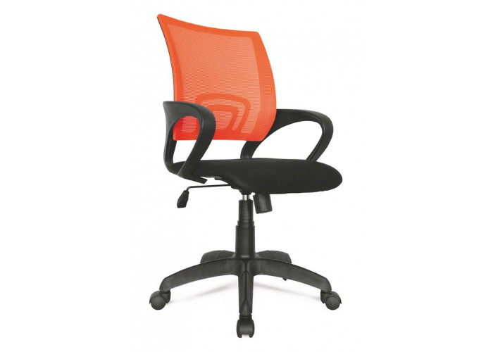 Офисное кресло Формула с оранжевой спинкой из сетки