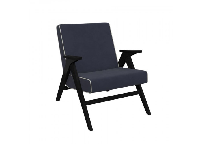 Кресло "Вест" (Венге, ткань Verona Denim Blue, кант Verona Light Grey )