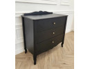 Комод "Версаль" 3 ящика (черный матовый)