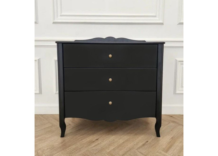Комод "Версаль" 3 ящика (черный матовый)