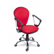 Кресло Чарли Топ РС900 хром сетка (красная)