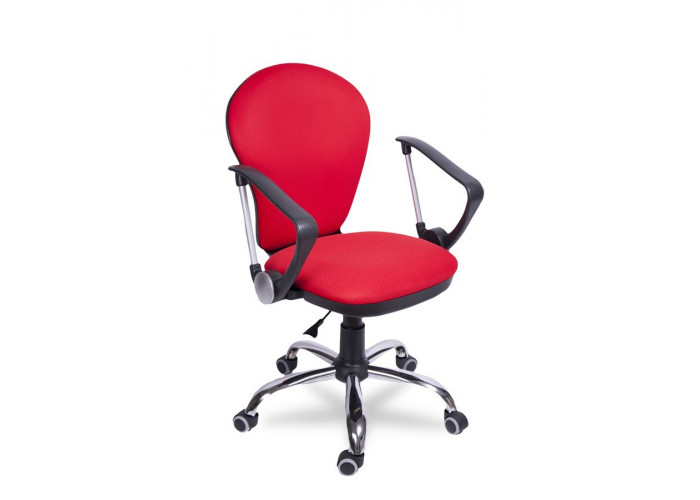 Кресло Чарли Топ РС900 хром сетка (красная)