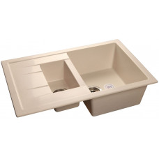 GranFest QUADRO GF-Q-775 KL, мойка, мрамор, белый