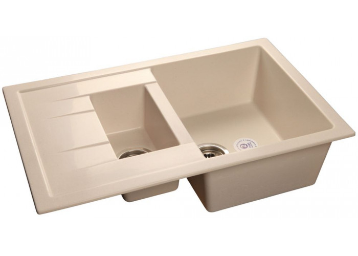 GranFest QUADRO GF-Q-775 KL, мойка, мрамор, белый