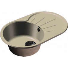 GranFest RONDO GF-R-750 L, мойка, мрамор, бежевый