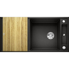 Blanco Axia III XL 6 S, мойка, гранит, черный, разделочный столик ясень
