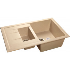 GranFest QUADRO GF-Q-775 KL, мойка, мрамор, бежевый