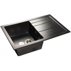 GranFest QUADRO GF-Q-780 L, мойка, мрамор, черный