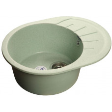 GranFest RONDO GF-R-580 L, мойка, мрамор, салатовый