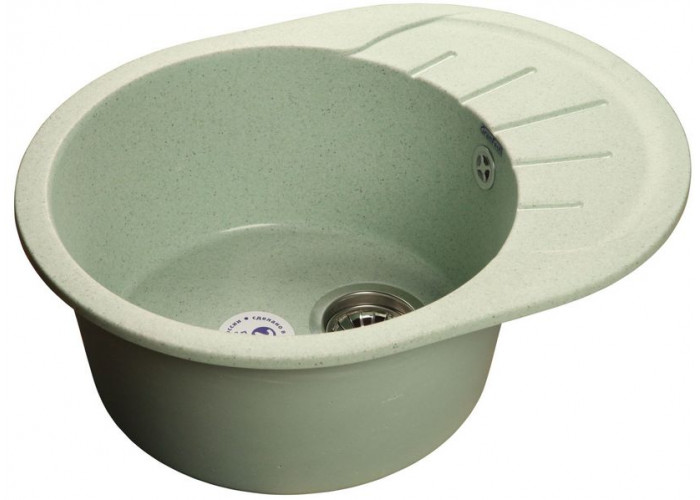 GranFest RONDO GF-R-580 L, мойка, мрамор, салатовый