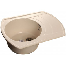 GranFest RONDO GF-R-650 L, мойка, мрамор, белый