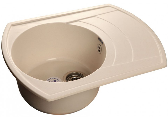 GranFest RONDO GF-R-650 L, мойка, мрамор, белый