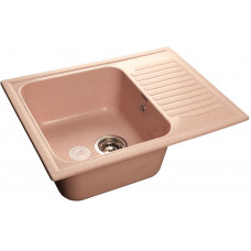 GranFest STANDART GF-S-645 L, мойка, мрамор, св-розовый