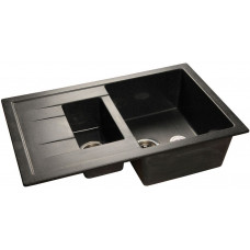 GranFest QUADRO GF-Q-775 KL, мойка, мрамор, черный