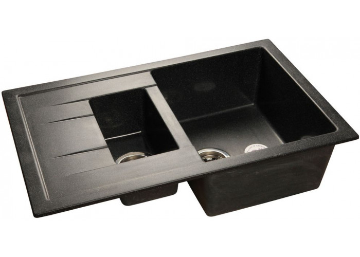 GranFest QUADRO GF-Q-775 KL, мойка, мрамор, черный
