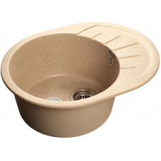 GranFest RONDO GF-R-580 L, мойка, мрамор, песок