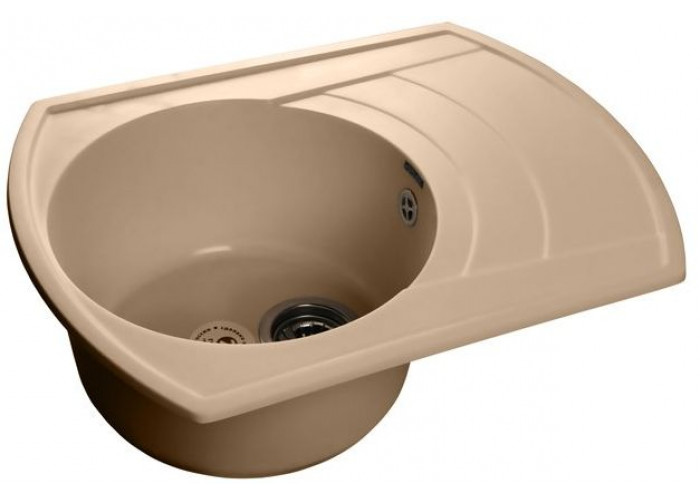 GranFest RONDO GF-R-650 L, мойка, мрамор, топаз