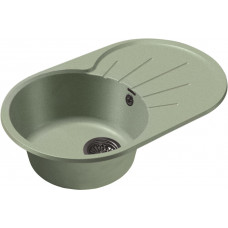 GranFest RONDO GF-R-750 L, мойка, мрамор, салатовый