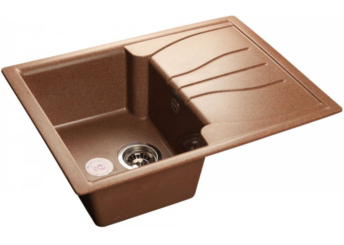 GranFest STANDART GF-S-680 L, мойка, мрамор, терракот