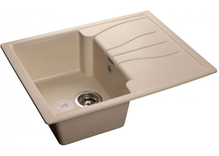 GranFest STANDART GF-S-680 L, мойка, мрамор, белый