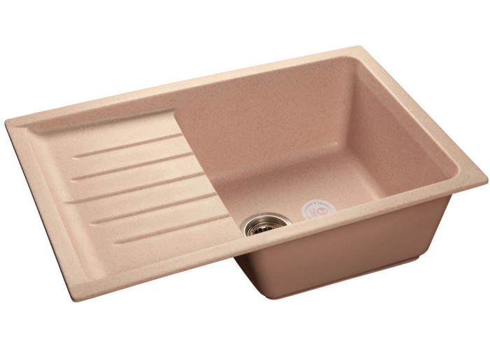 GranFest PRACTIK GF-P-760 L, мойка, мрамор, св-розовый
