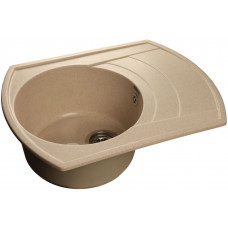 GranFest RONDO GF-R-650 L, мойка, мрамор, бежевый