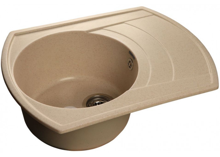GranFest RONDO GF-R-650 L, мойка, мрамор, бежевый