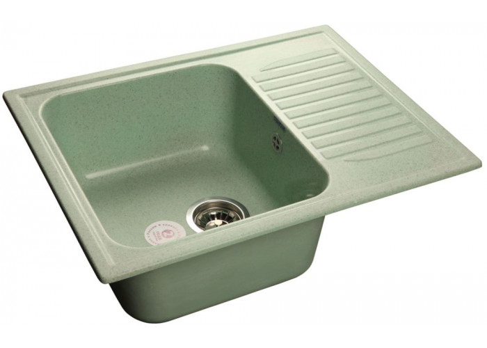 GranFest STANDART GF-S-645 L, мойка, мрамор, салатовый