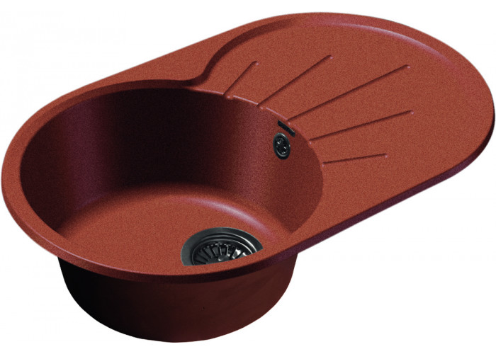 GranFest RONDO GF-R-750 L, мойка, мрамор, кр.марс