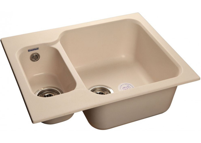 GranFest STANDART GF-S-615 K, мойка, мрамор, белый
