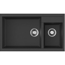 Omoikiri Tedori 86-2-LB-BL, мойка, гранит, черный