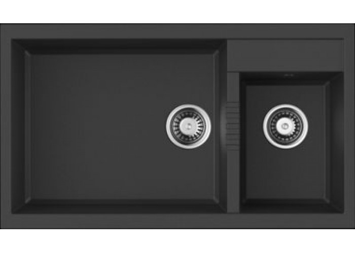 Omoikiri Tedori 86-2-LB-BL, мойка, гранит, черный