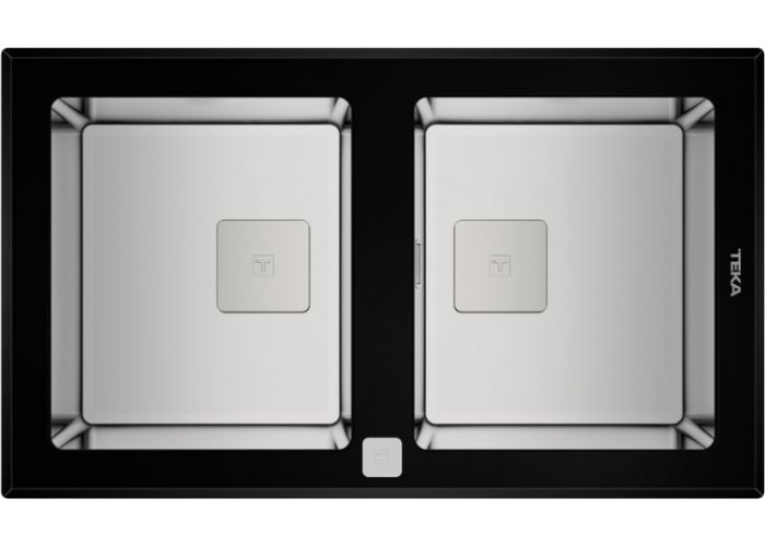 Teka DIAMOND RS15 2B 86 BLACK, мойка, нержавеющая сталь/черное стекло