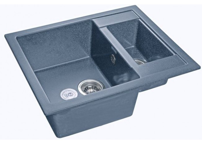 GranFest QUADRO GF-Q-610 K, мойка, мрамор, графит