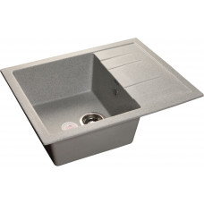 GranFest QUADRO GF-Q-650 L, мойка, мрамор, серый