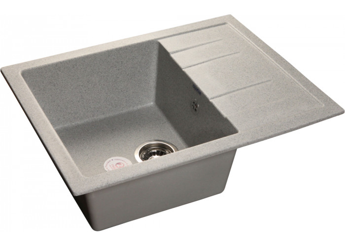 GranFest QUADRO GF-Q-650 L, мойка, мрамор, серый