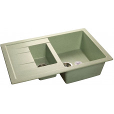 GranFest QUADRO GF-Q-775 KL, мойка, мрамор, салатовый
