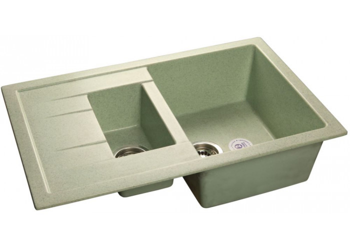 GranFest QUADRO GF-Q-775 KL, мойка, мрамор, салатовый