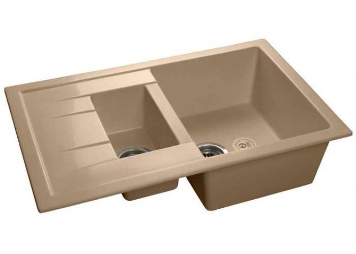 GranFest QUADRO GF-Q-775 KL, мойка, мрамор, топаз