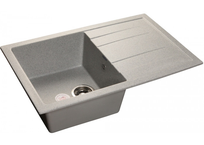 GranFest QUADRO GF-Q-780 L, мойка, мрамор, серый
